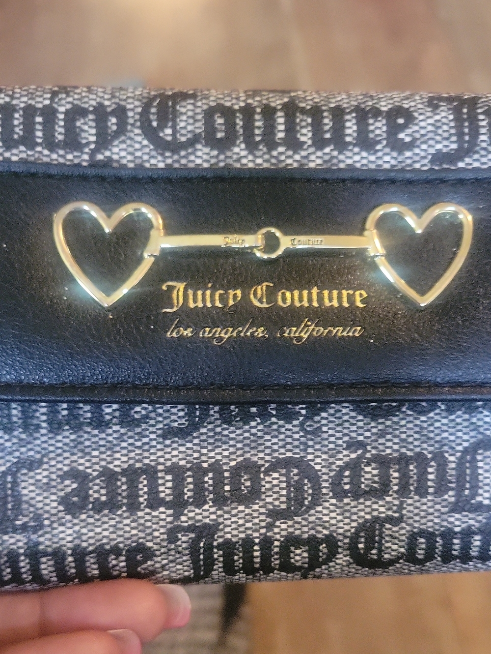 Juicy Couture Monogram Tote with Red Heart Accent AND WALLET - Picture 4 of 13